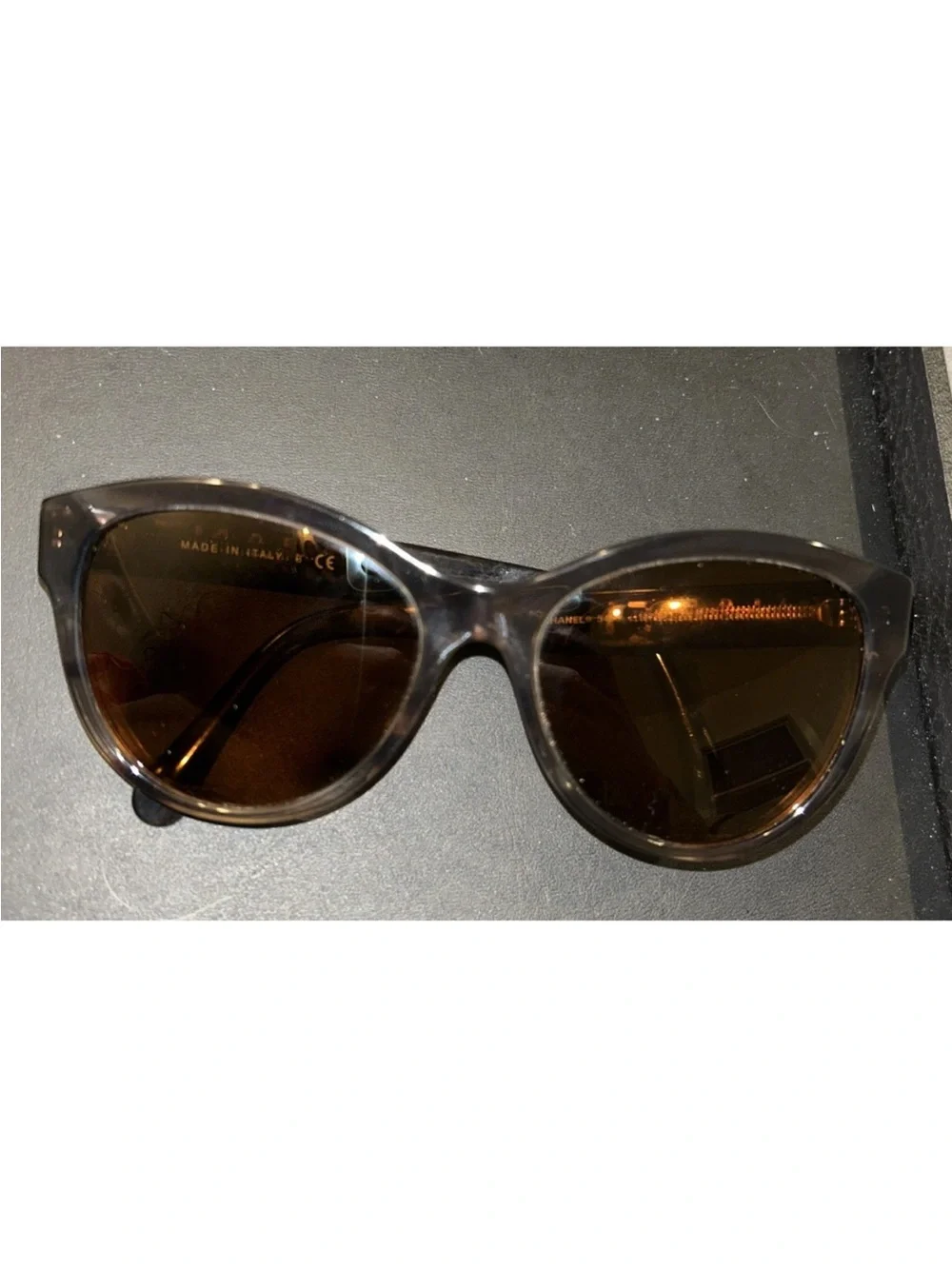 CHANEL Brown Cat-Eye Sunglass Frame Only